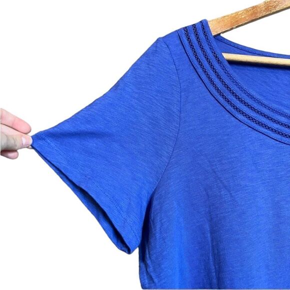 NWT! Talbots blue short sleeve tee - Picture 7 of 9